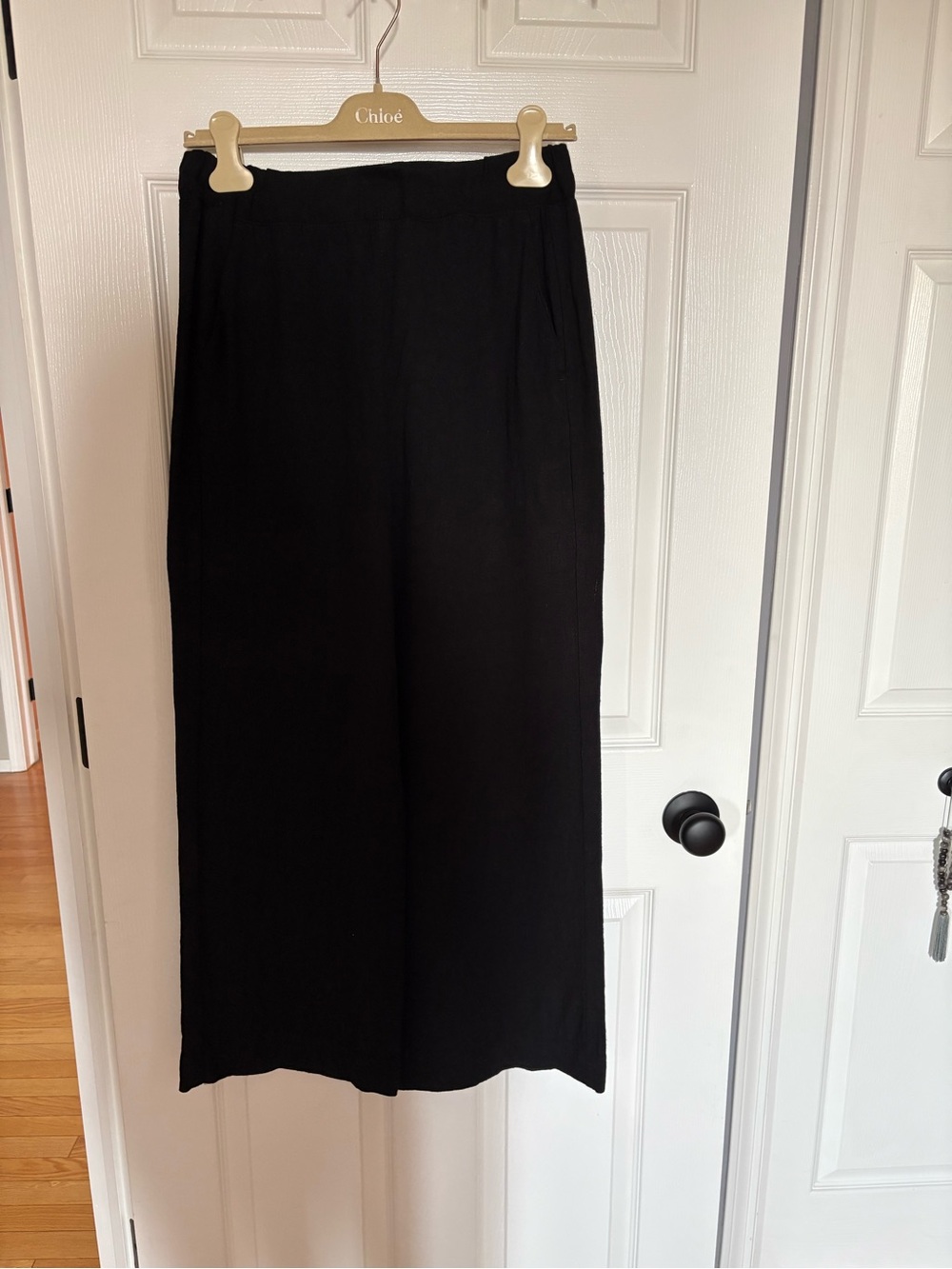 Dex Black Wide-Leg Pants